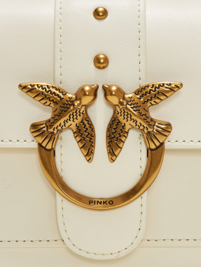 ΔΕΡΜΑΤΙΝΗ ΤΣΑΝΤΑ ΜΕ ΑΛΥΣΙΔΑ LOVE ICON POCKET | Λευκό