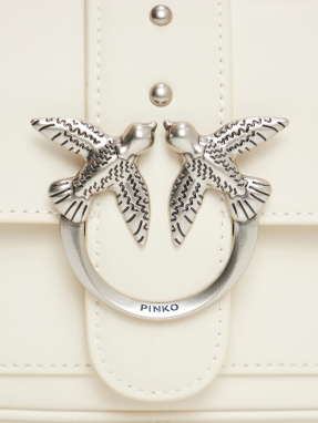 ΓΥΝΑΙΚΕΙΑ ΔΕΡΜΑΤΙΝΗ ΤΣΑΝΤΑ ΩΜΟΥ LOVE ICON POCKET | Λευκό