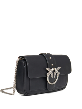 ΓΥΝΑΙΚΕΙΑ ΔΕΡΜΑΤΙΝΗ ΤΣΑΝΤΑ ΩΜΟΥ LOVE ICON POCKET | Μαύρο