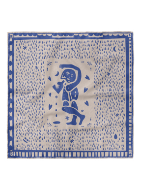 ΜΕΤΑΞΩΤΟ ΜΑΝΤΙΛΙ KARAGHIOZIS IN LOVE | Μπλε ONE SIZE