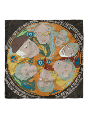 ΜΕΤΑΞΩΤΟ ΜΑΝΤΙΛΙ PLANET OF POETS | Πολύχρωμο ONE SIZE