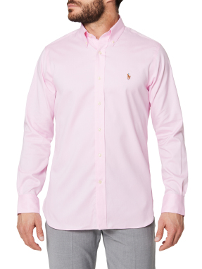 ΑΝΔΡΙΚΟ ΠΟΥΚΑΜΙΣΟ ΜΕ ΛΟΓΟΤΥΠΟ | Ροζ UK 17