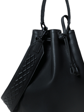 ΓΥΝΑΙΚΕΙΑ ΔΕΡΜΑΤΙΝΗ ΤΣΑΝΤΑ BUCKET | Μαύρο