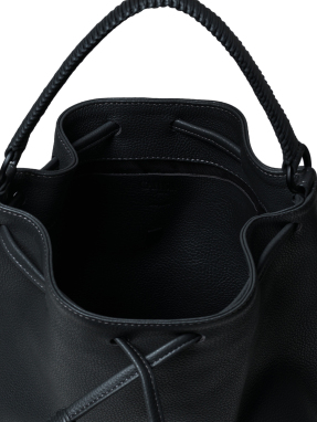 ΓΥΝΑΙΚΕΙΑ ΔΕΡΜΑΤΙΝΗ ΤΣΑΝΤΑ BUCKET | Μαύρο