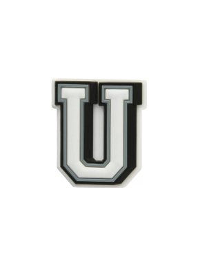 JIBBITZ™ CHARMS LETTER U | Ασπρόμαυρο UNIQUE ONE SIZE