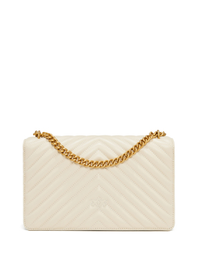 ΓΥΝΑΚΕΙΑ ΔΕΡΜΑΤΙΝΗ ΚΑΠΙΤΟΝΕ ΤΣΑΝΤΑ ΩΜΟΥ LOVE ONE CLASSIC DC | Λευκό