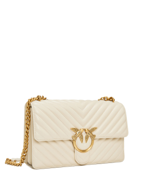 ΓΥΝΑΚΕΙΑ ΔΕΡΜΑΤΙΝΗ ΚΑΠΙΤΟΝΕ ΤΣΑΝΤΑ ΩΜΟΥ LOVE ONE CLASSIC DC | Λευκό