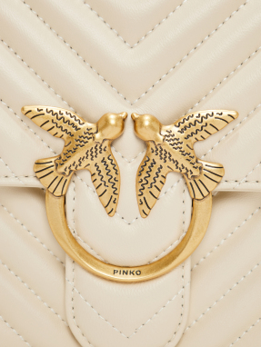 ΓΥΝΑΚΕΙΑ ΔΕΡΜΑΤΙΝΗ ΚΑΠΙΤΟΝΕ ΤΣΑΝΤΑ ΩΜΟΥ LOVE ONE CLASSIC DC | Λευκό