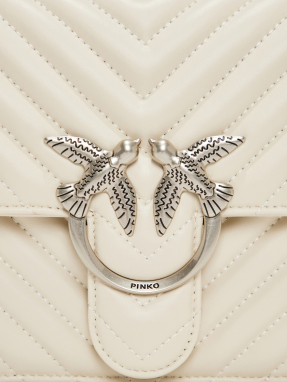 ΓΥΝΑΚΕΙΑ ΔΕΡΜΑΤΙΝΗ ΚΑΠΙΤΟΝΕ ΤΣΑΝΤΑ ΩΜΟΥ LOVE ONE CLASSIC DC | Λευκό