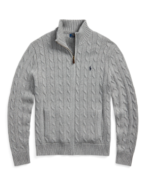 ΑΝΔΡΙΚΟ HALF-ZIP ΠΟΥΛΟΒΕΡ | Γκρι XXL