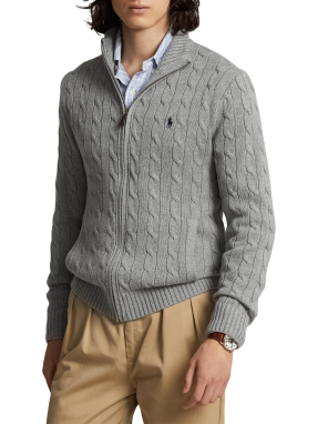 ΑΝΔΡΙΚΟ HALF-ZIP ΠΟΥΛΟΒΕΡ | Γκρι XXL