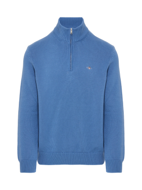 ΑΝΔΡΙΚΟ ΠΛΕΚΤΟ ΠΟΥΛΟΒΕΡ HALF-ZIP | Μπλε Ανοιχτό G0476 XXL