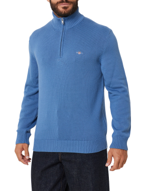 ΑΝΔΡΙΚΟ ΠΛΕΚΤΟ ΠΟΥΛΟΒΕΡ HALF-ZIP | Μπλε Ανοιχτό G0476 XXL