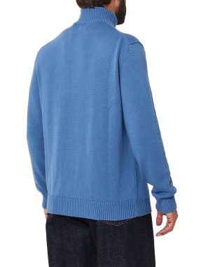 ΑΝΔΡΙΚΟ ΠΛΕΚΤΟ ΠΟΥΛΟΒΕΡ HALF-ZIP | Μπλε Ανοιχτό G0476 XXL