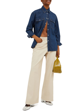 ΓΥΝΑΙΚΕΙΟ OVERIZED ΠΟΥΚΑΜΙΣΟ DENIM MIRIAM | Μπλε IT 44