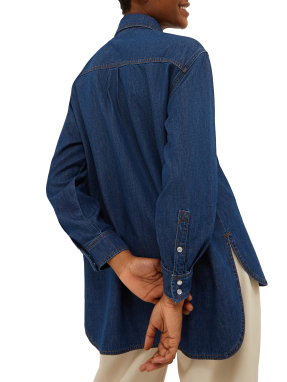 ΓΥΝΑΙΚΕΙΟ OVERIZED ΠΟΥΚΑΜΙΣΟ DENIM MIRIAM | Μπλε IT 44