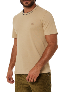 ΑΝΔΡΙΚΟ T-SHIRT STRETCH PIQUE STRIPE | Μπεζ M