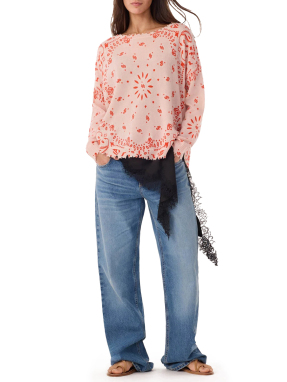 ΓΥΝΑΙΚΕΙΟ ΠΟΥΛΟΒΕΡ MELA BAMDANA | Ροζ Ανοιχτό M/L