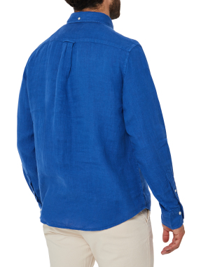 ΑΝΔΡΙΚΟ ΛΙΝΟ ΠΟΥΚΑΜΙΣΟ | Μπλε Σκούρο S