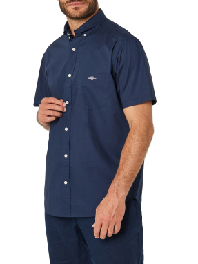 ΑΝΔΡΙΚΟ ΚΟΝΤΟΜΑΝΙΚΟ ΠΟΥΚΑΜΙΣΟ POPLIN | Μπλε Σκούρο L