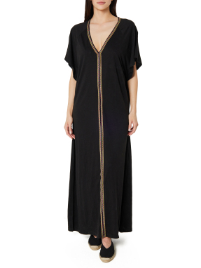 ΜΑΞΙ ΦΟΡΕΜΑ ΠΑΡΑΛΙΑΣ PIMA ABAYA | Μαύρο M/L