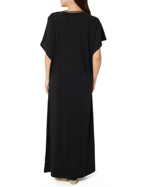 ΜΑΞΙ ΦΟΡΕΜΑ ΠΑΡΑΛΙΑΣ PIMA ABAYA | Μαύρο M/L