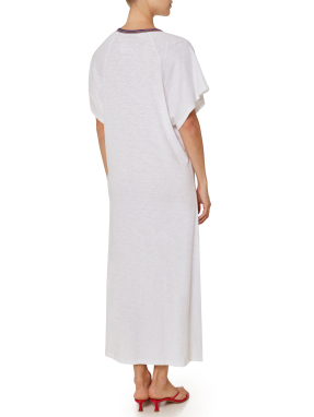 ΜΑΞΙ ΦΟΡΕΜΑ ΠΑΡΑΛΙΑΣ PIMA ABAYA | Λευκό M/L