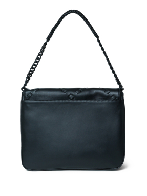 ΓΥΝΑΙΚΕΙΑ ΔΕΡΜΑΤΙΝΗ ΤΣΑΝΤΑ SCALA FLAP | Μαύρο