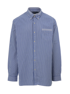 ΑΝΔΡΙΚΟ ΡΙΓΕ ΠΟΥΚΑΜΙΣΟ ΜΕ ΛΟΓΟΤΥΠΟ | Ριγέ  XXL