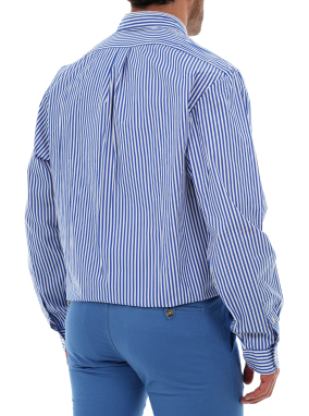 ΑΝΔΡΙΚΟ ΡΙΓΕ ΠΟΥΚΑΜΙΣΟ ΜΕ ΛΟΓΟΤΥΠΟ | Ριγέ  XXL