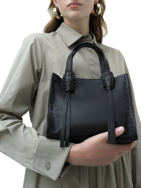 ΓΥΝΑΙΚΕΙΑ ΔΕΡΜΑΤΙΝΗ ΤΣΑΝΤΑ TOTE ARIA MINI | Μαύρο