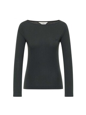 ΓΥΝΑΙΚΕΙΑ ΜΑΚΡΥΜΑΝΙΚΗ ΜΠΛΟΥΖΑ | Γκρι Σκούρο XS