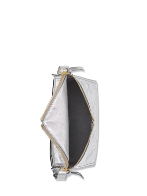 ΓΥΝΑΙΚΕΙΑ ΔΕΡΜΑΤΙΝΗ ΤΣΑΝΤΑ ΧΙΑΣΤΙ DIAMOND | Ασημί