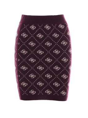 ΜΙΝΙ ΦΟΥΣΤΑ JACQUARD | Μπορντό M