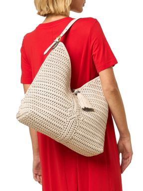 ΓΥΝΑΙΚΕΙΑ ΤΣΑΝΤΑ ΩΜΟΥ THE NEESON TASSEL HOBO | Εκρού