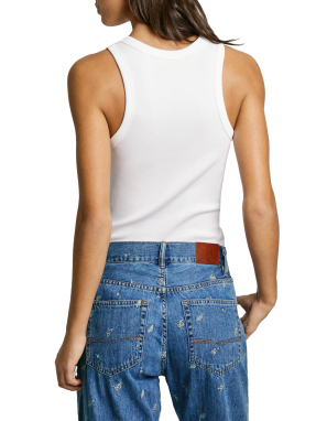 ΓΥΝΑΙΚΕΙΟ ΑΜΑΝΙΚΟ ΤΟΠ | Λευκό XS