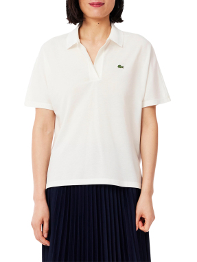 ΓΥΝΑΙΚΕΙΑ ΚΟΝΤΟΜΑΝΙΚΗ ΜΠΛΟΥΖΑ FLUID PIQUE POLO | Λευκό S