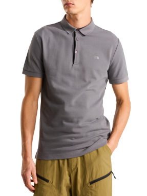 ΑΝΔΡΙΚΟ T-SHIRT PREMIUM SLIM POLO | Γκρι Σκούρο M