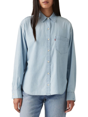 ΓΥΝΑΙΚΕΙΟ ΠΟΥΚΑΜΙΣΟ HARLIE BOYFRIEND | Γαλάζιο L