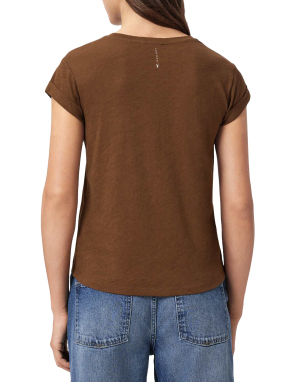 ΓΥΝΑΙΚΕΙΟ ΚΟΝΤΟΜΑΝΙΚΟ T-SHIRT ANNA CREW NECK | Καφέ XS