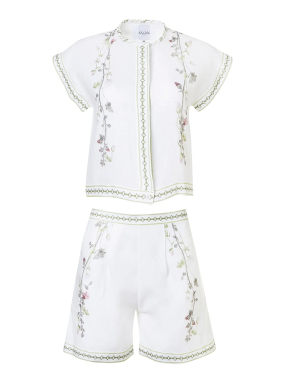 ΓΥΝΑΙΚΕΙΟ ΛΙΝΟ ΣΕΤ ΠΟΥΚΑΜΙΣΟ-ΣΟΡΤΣ | Εκρού XS