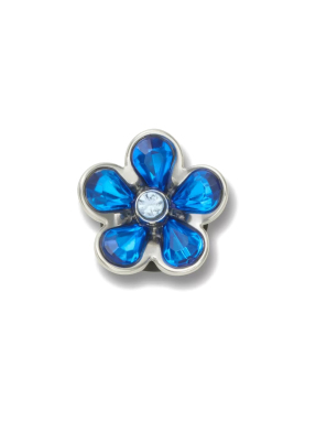 JIBBITZ™ CHARMS SILVER AND BLUE FLOWER | Μπλε UNIQUE ONE SIZE