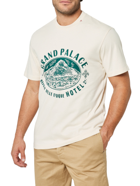 ΑΝΔΡΙΚΟ T-SHIRT ΜΕ ΤΥΠΩΜΑ | Εκρού  L