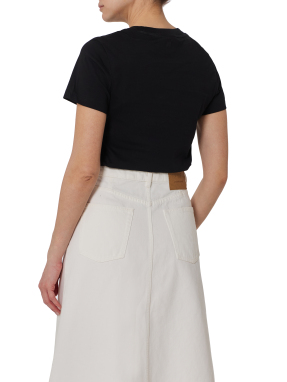 ΓΥΝΑΙΚΕΙΟ T-SHIRT CROPPED | Μαύρο M