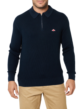 ΑΝΔΡΙΚΟ ΠΛΕΚΤΟ HALF-ZIP ΠΟΥΛΟΒΕΡ | Μπλε Σκούρο L