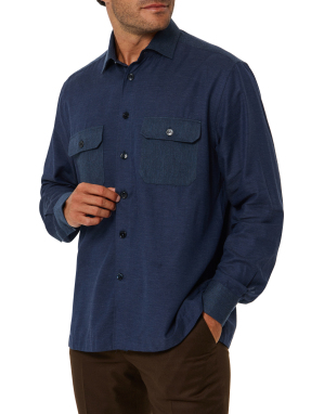 ΑΝΔΡΙΚΟ ΠΟΥΚΑΜΙΣΟ | Μπλε Σκούρο EU 42