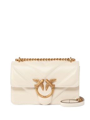 ΓΥΝΑΙΚΕΙΑ ΔΕΡΜΑΤΙΝΗ ΤΣΑΝΤΑ ΩΜΟΥ LOVE ONE MINI | Λευκό