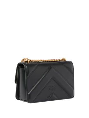 ΓΥΝΑΙΚΕΙΑ ΔΕΡΜΑΤΙΝΗ ΤΣΑΝΤΑ ΩΜΟΥ LOVE ONE MINI | Μαύρο