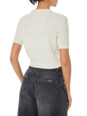 ΓΥΝΑΙΚΕΙΟ CROP ΠΟΥΛΟΒΕΡ | Εκρού M