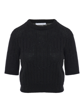 ΓΥΝΑΙΚΕΙΟ CROP ΠΟΥΛΟΒΕΡ | Μαύρο S